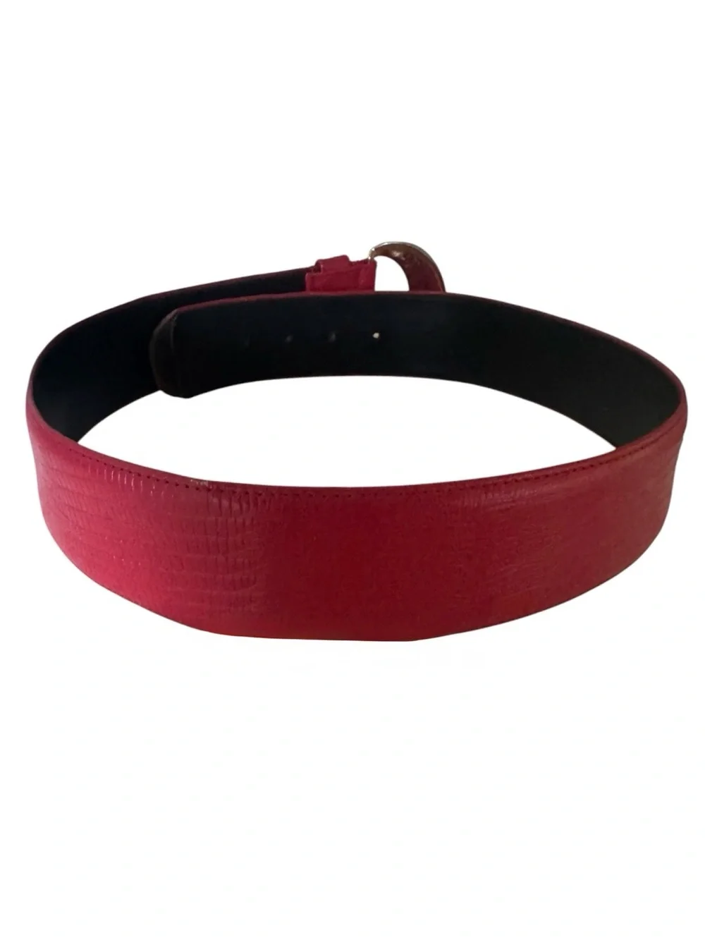 Liz Claiborne Vintage Genuine Leather Wide Red Belt Size Large